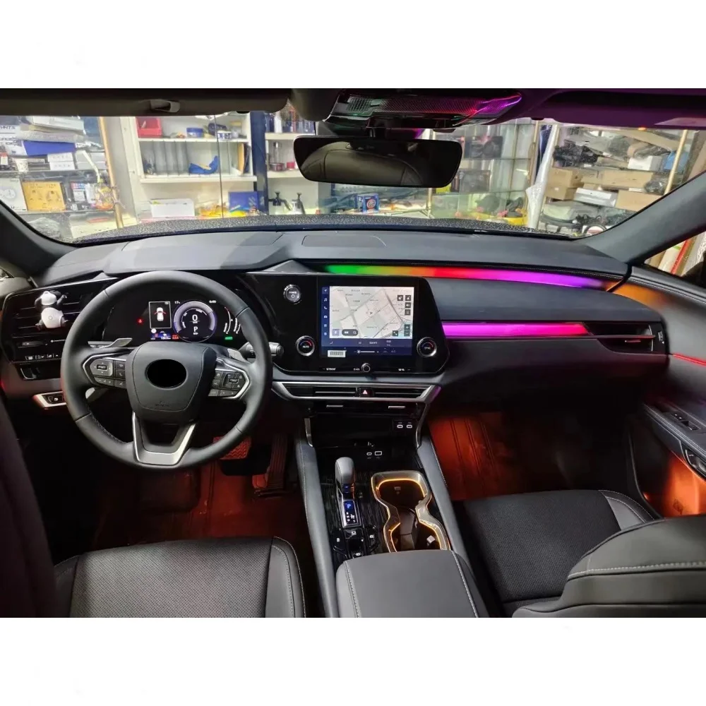 كريستال أجواء ديناميكية ضوء لكزس RX 2023 + الضوء المحيط السيارات الإضاءة الداخلية كوب ماء ضوء مضيئة القرن جديد