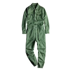 Men's Jumpsuits Long Sleeve Pockets Cargo Joggers Jumpsuits Casual Overalls Coveralls Costume Pants Black Army Green Khaki