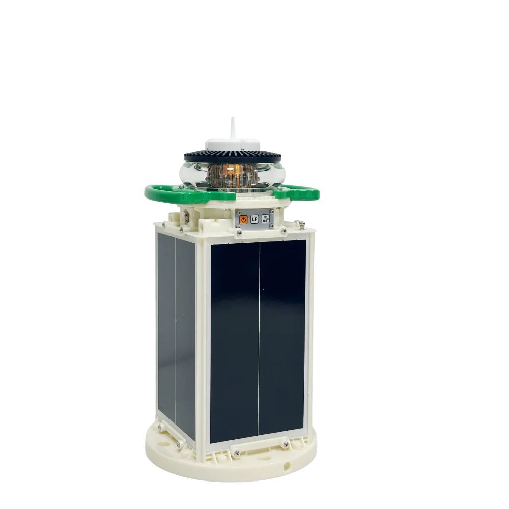 IP68 Solar AIS AtoN LED Equipment Indicator Lights SC160 5-8NM with GSM Remote Monitoring Sync LiFePO4 Battery Fixed Marine