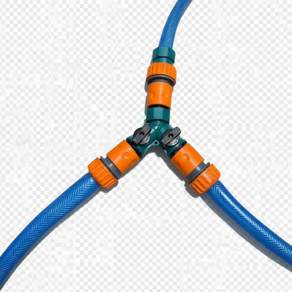 Y Shape Water Splitter Valve With Switch Garden Hose Quick Connector Adapter Irrigation Flow Control Plumbing Joint Device