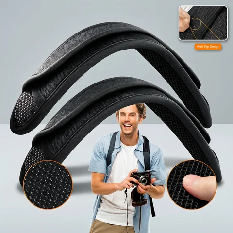 2 Pack Non-Slip Universal Shoulder Pads, Thick Backpack Strap Pads for Shoulder Bags, Guitar Straps, Computer Bags, etc., Remova