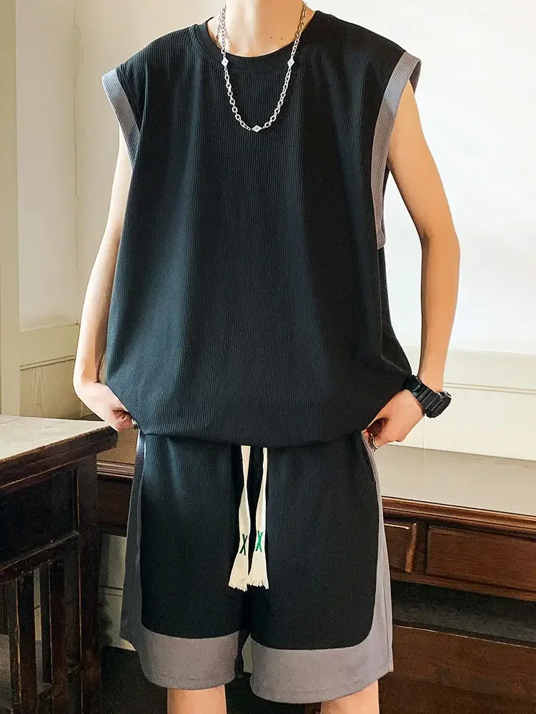 Uniforme de basquete masculino shorts conjunto ternos esportivos roupas 2025 tendência estética essencial roupas baratas masculino t camisa conjuntos curtos