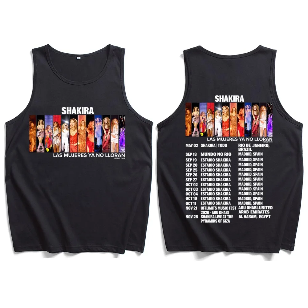 Shakira Las Mujeres Ya No Lloran World Tour 2026 Shirt Man Woman Tank Top Cotton Summer Casual Sleeveless Vest