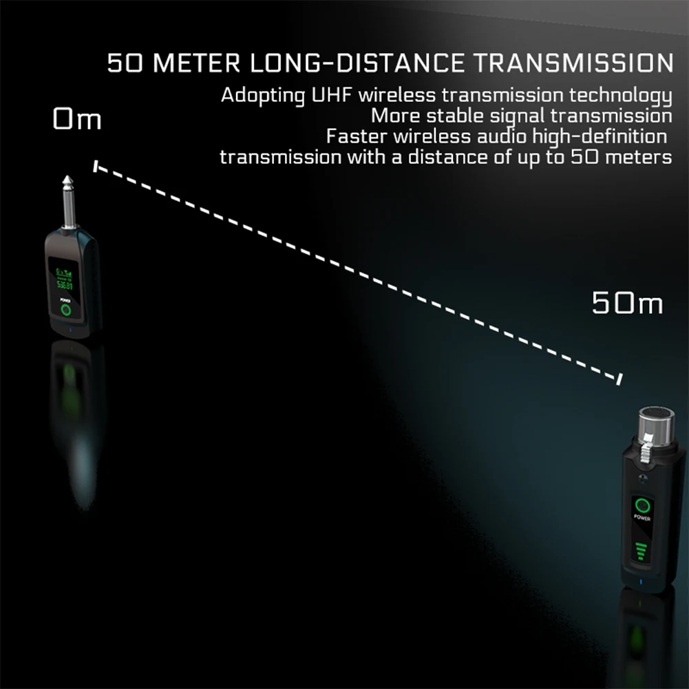 سلكي إلى نظام الميكروفون اللاسلكي ميكروفون لاسلكي جهاز ريسيفر استقبال وإرسال UHF XLR نظام محول ملحقات الميكروفون