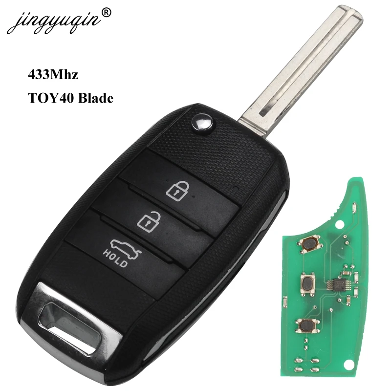 jingyuqin 3-przyciskowy zdalny kluczyk samochodowy 433MHZ ID46 ID70 Chip do Kia K3 Sorento Sportage 2013 2014 2015 Keyless Fob