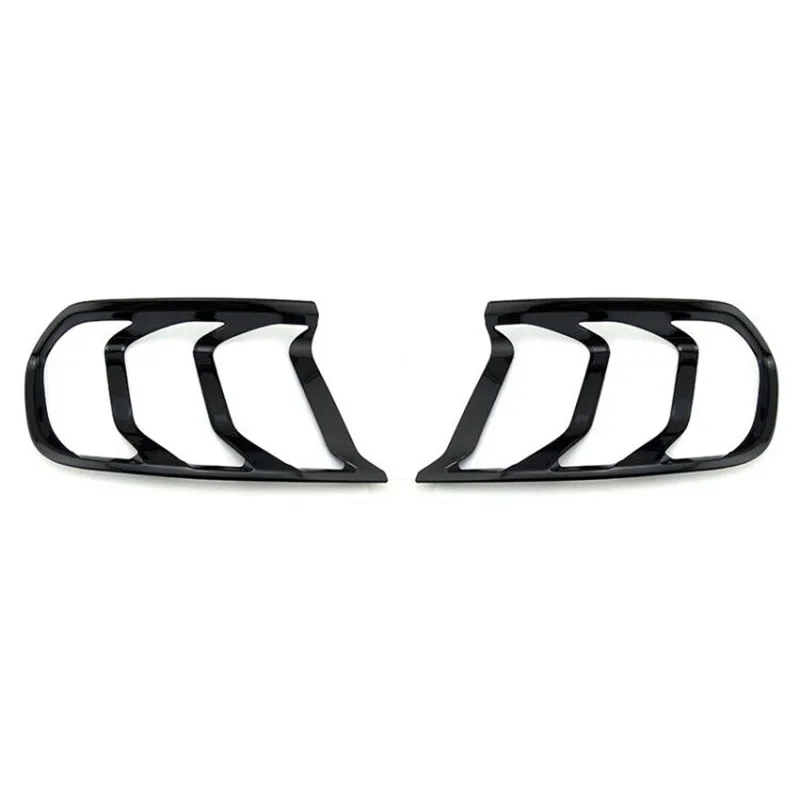 2x Black Car Taillight Decoration Frame Cover tail light lamp Trim bezel surrounde For Ford Mustang 2015-2017