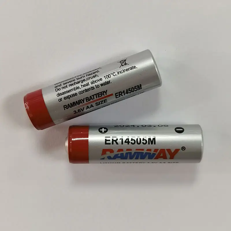 ER14505M adds SM connector 3.6V primary lithium battery high current for IC card payment smart water meter and heating meter