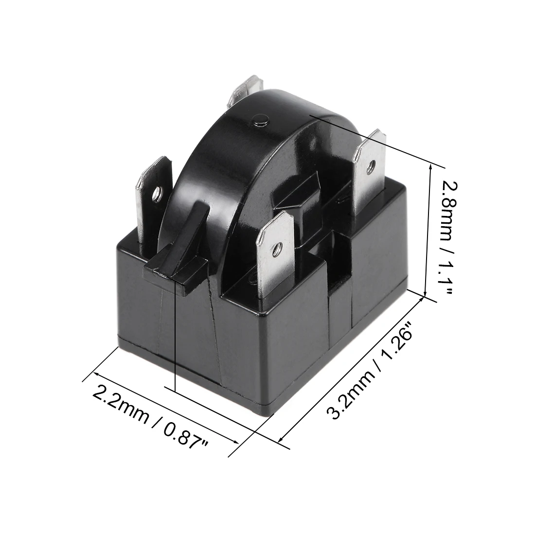 Refrigerator PTC Start Relay 22 Ohm 4 Pin And Freezer Compressor 1/6HP Thermal Overload Protector Freezer Refrigerator Accessory