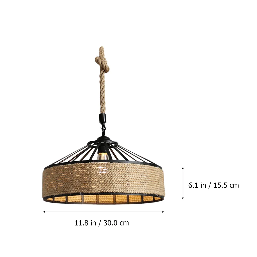 

1Pcs Retro Style Rope Ceiling Lamp Cover Adjustable Length Industrial Hanging Light for Restaurant Home Lighting