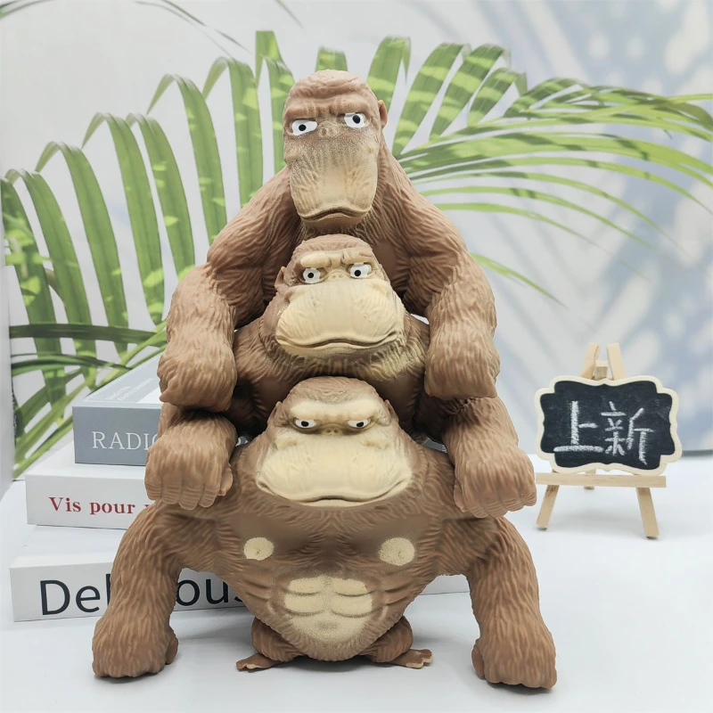 لعبة غوريلا قابلة للتمدد لتخفيف التوتر - سلسلة سحب فيدجيت قابلة للتحويل للقلق، لعبة حسية مكتبية ممتعة للبالغين والأطفال