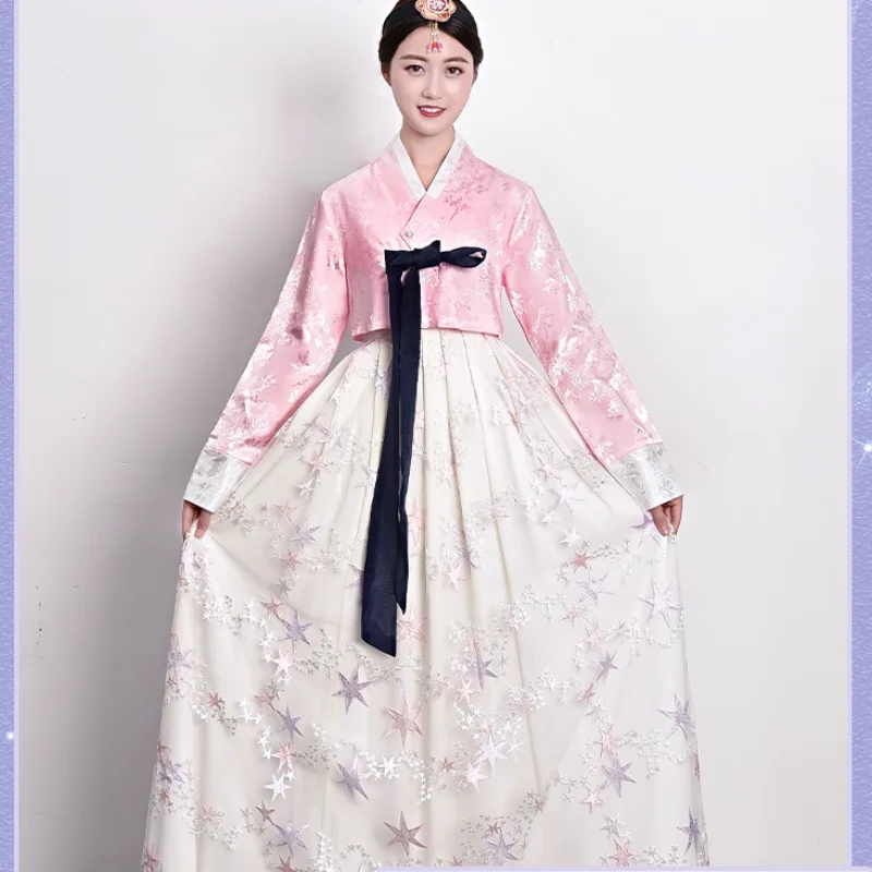 

Корейские женские традиционные костюмы для дворцовой свадьбы, корейские этнические костюмы для выступлений