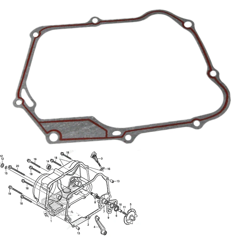 Motorcycle Crankcase Clutch Cover Gasket For Honda ZB50 CT70 C70 SL70 XL70 CL70