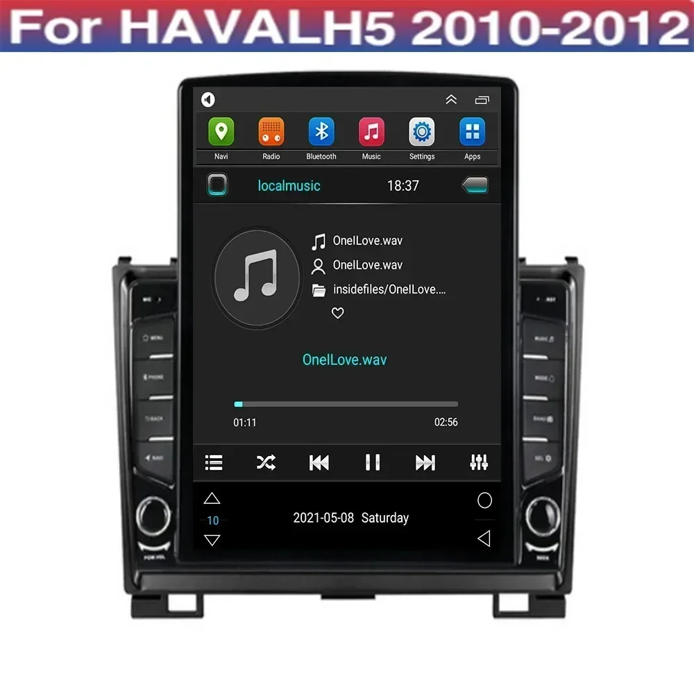 8+128G Android 13 Tesla Screen Car Multimedia Player For Haval Hover Great Wall H5 H3 2011-35 Radio Navigation Stereo Camera DVD