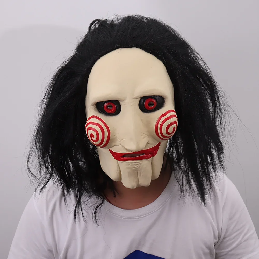 Saw Billy Mask Halloween Party Horror Clown Latex Masks Movie Cosplay Jigsaw Killer Horror Billy The Puppet Mask Masquerade Prop