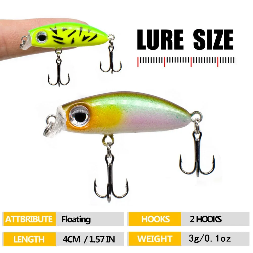 Floating Minnow Fishing Lure Artificial Hard Baits 4.2cm/3.1g Crankbait Jerkbait Wobbler Fishing Tackle Mini Lure