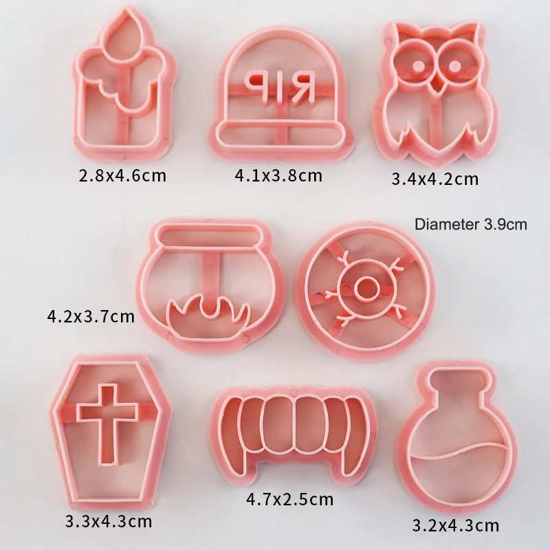 Formy na Halloween 3D Czekoladowe cukierki Gliniane formy do pieczenia ciastek Cupcake Topper Fondant Narzędzia do dekoracji ciast