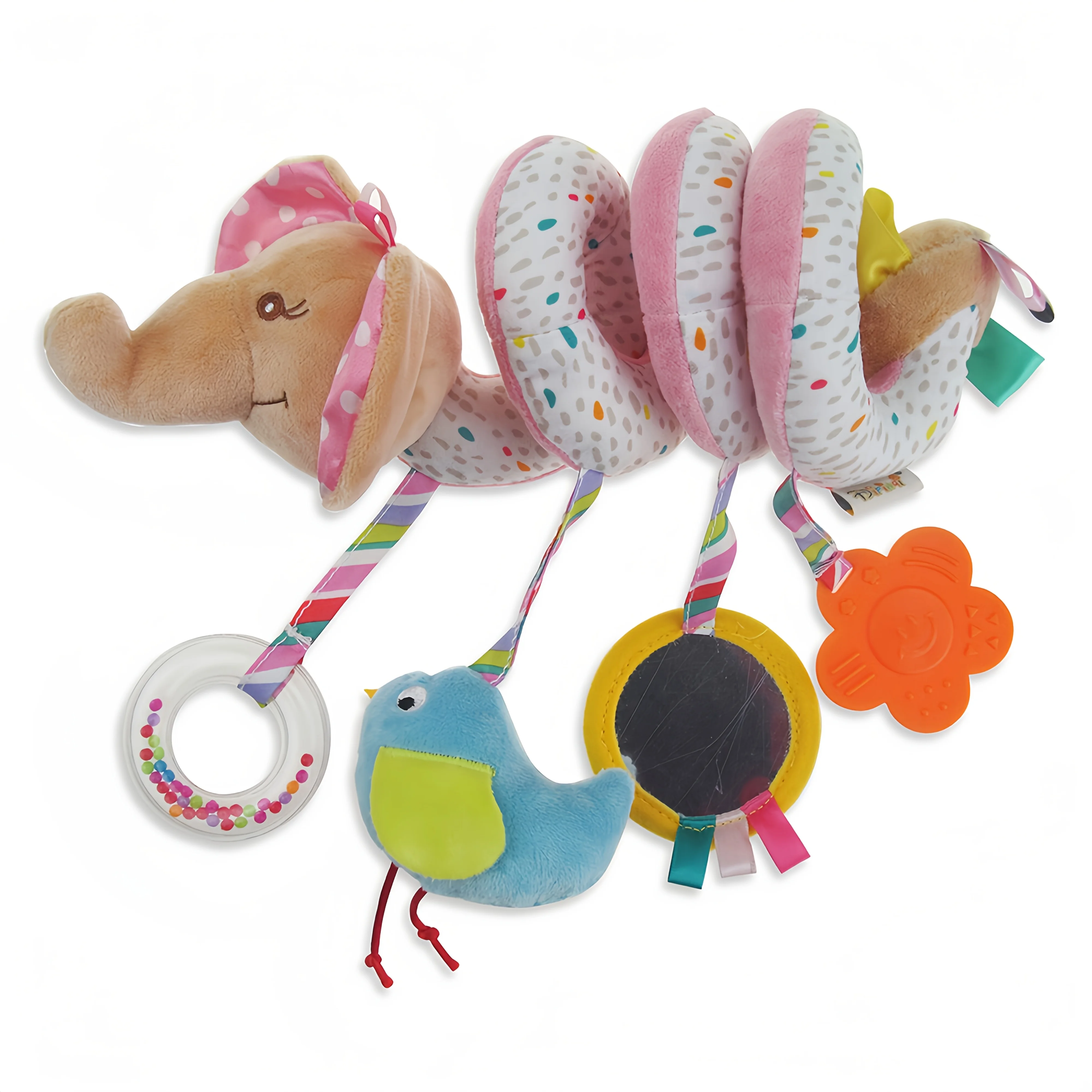 아기 카시트 장난감 귀여운 동물 & 음악 디자인, 걸이형 장난감 포함, 유모차 액세서리, 재미있는 디자인, 견고한 구조