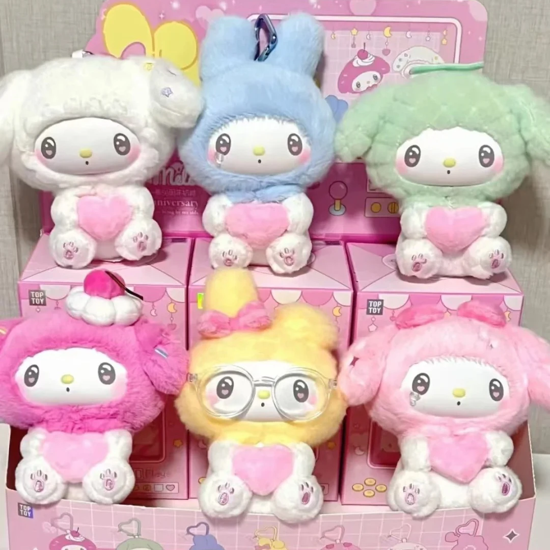 

Toptoy My Melody Sanrio 50th Anniversary Candy Vinyl Plush Commemorative Pendant Gift Girls Trendy Blind Box Plush Surprise Doll