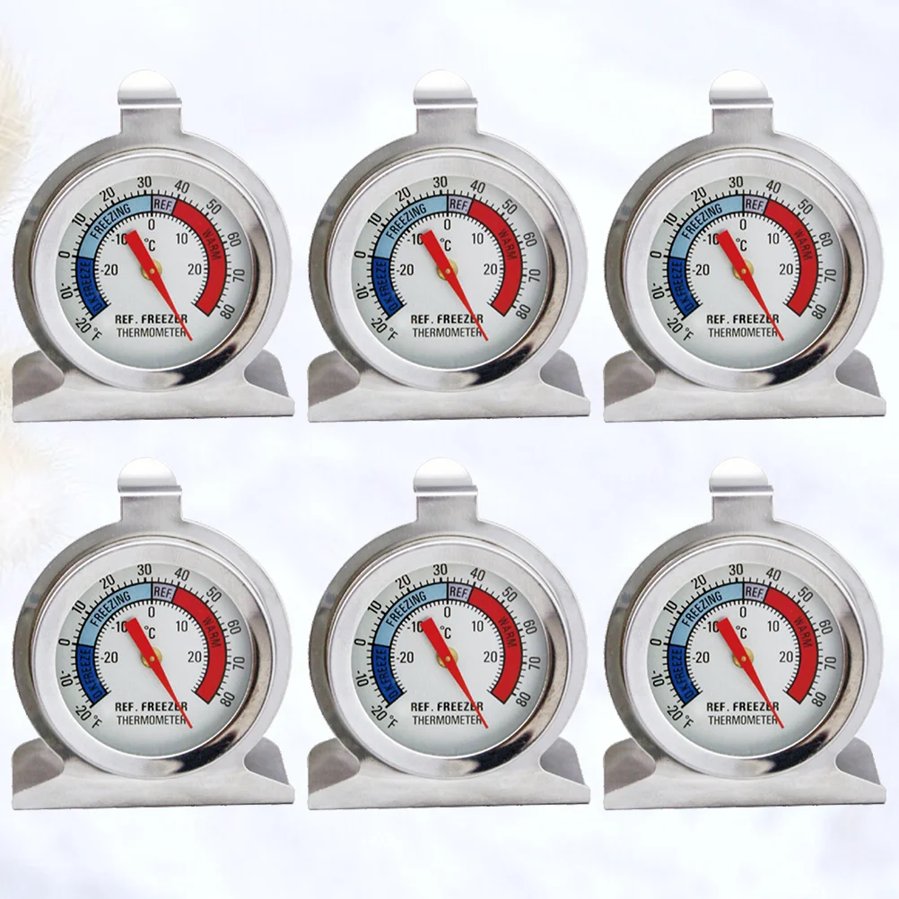 4 Pcs Refrigerator Thermometer Durable Fridge Stainless Steel Applied Freezer Temperature