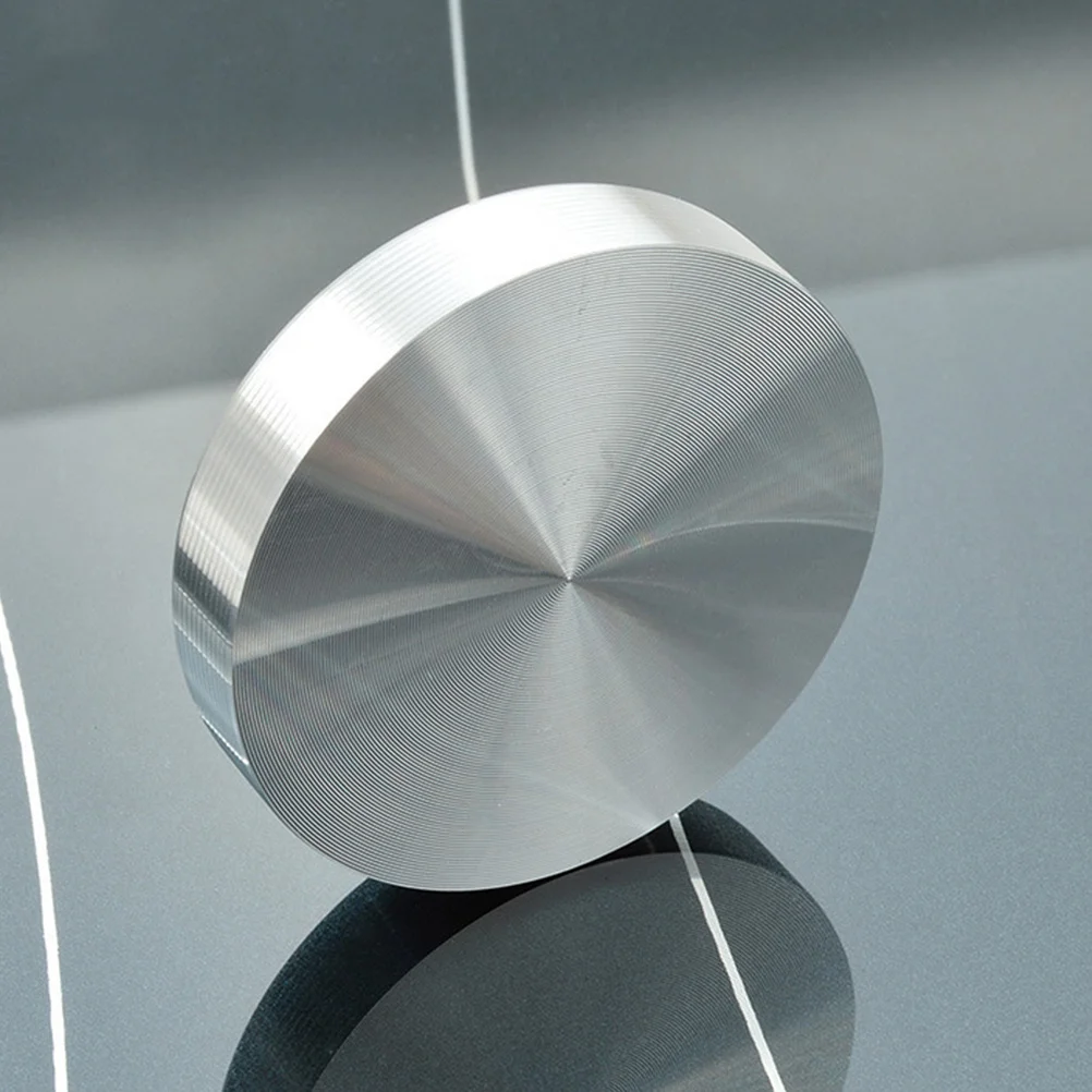 

4Pcs Aluminum Alloy Round Disc Adapter Thick Metal Circles for Glass Tops Coffee Dining End Table Anti Slip Base