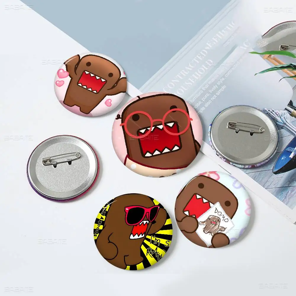 Cute D-Domo-KunS 32/44/58MM Customizable Button Pins Cute Funny Creative Badge Jewelry Decor Gifts for Friends