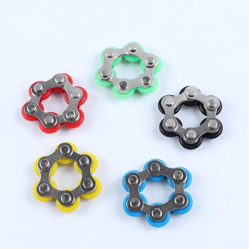 

Key Ring Fidget Toy Spiner Stress Relive Multi Color Wheel