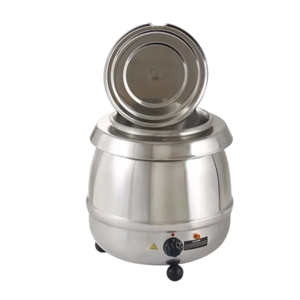 

Custom Color Simple Design Stainless Electric Soup Kettle And Food Warmer Hotel Commercial Soup Warmer