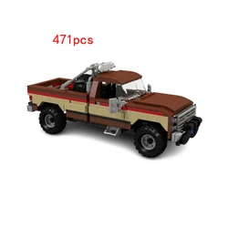 Spot MOC-32826 Pickup Truck 471pcs Trolley Small Particle Assembling Building Block Model Kids Playset Gift