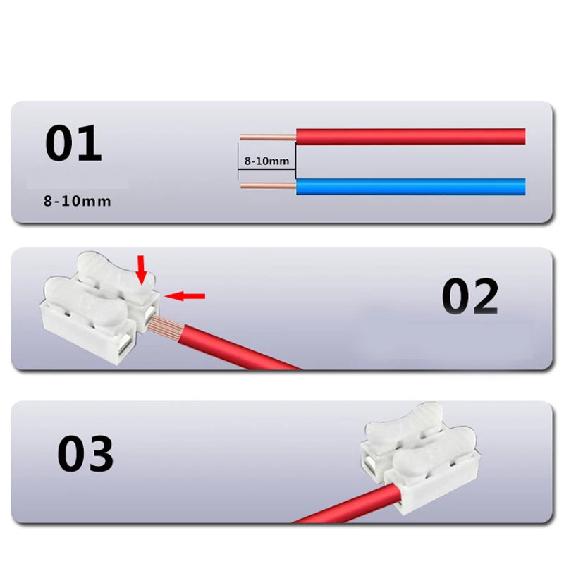 Obrázek 5: 50ks 1P 2os ne lodní šroub svorka ne solding rychlý kabel drát konektor blok jaro svěrka