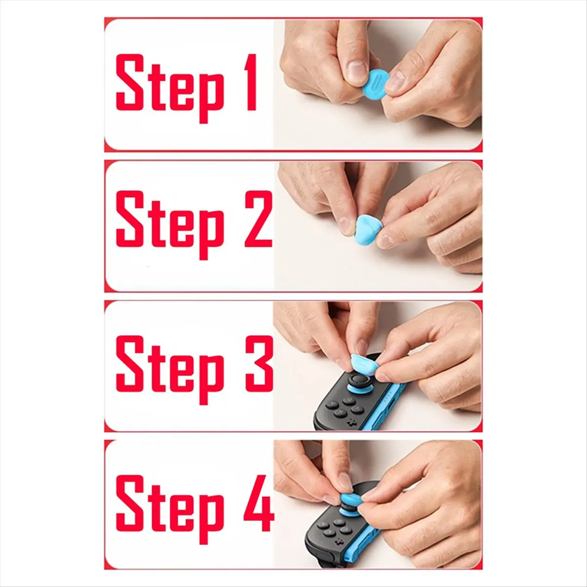 6Pcs Silicone Thumb Stick Grips Caps for Switch 2 , Button Cover for Switch 2 Protection Accessory