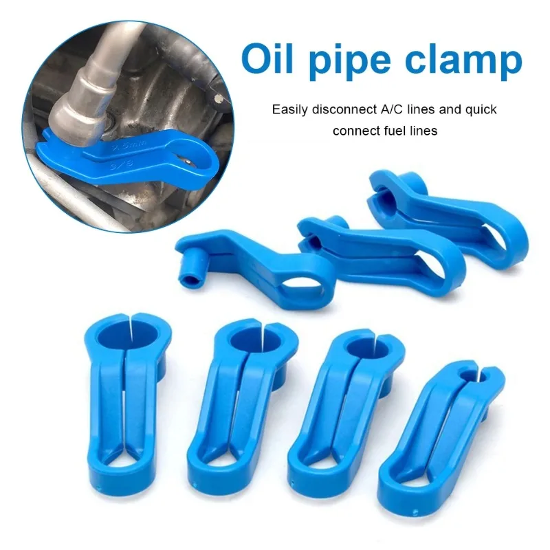 7pcs Car Fuel Line Removal Repair Tools Plastic Pipe Joint AC Lines Angled Disconnect Mixed Size Portable Auto Accessories