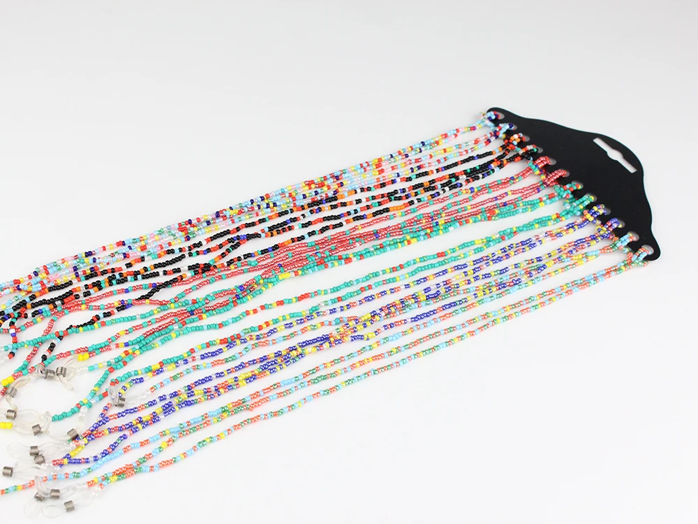 12pcs Colorful Beaded Pearl Sunglass Reading Glasses Eyeglass Chain Cord Rope Holder