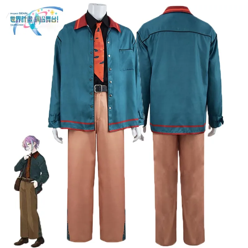 

Game PJSK Kamishiro Rui Cosplay Costume Anime Project Sekai Colorful Stage Coat Pants Clothing Halloween Uniform for Adult Men