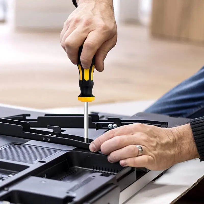 12pcs Magnetic Screwdriver Set with Cushion Grip Electrician's Hardware Set Professional Car Repairing Tools Household Tool Kit