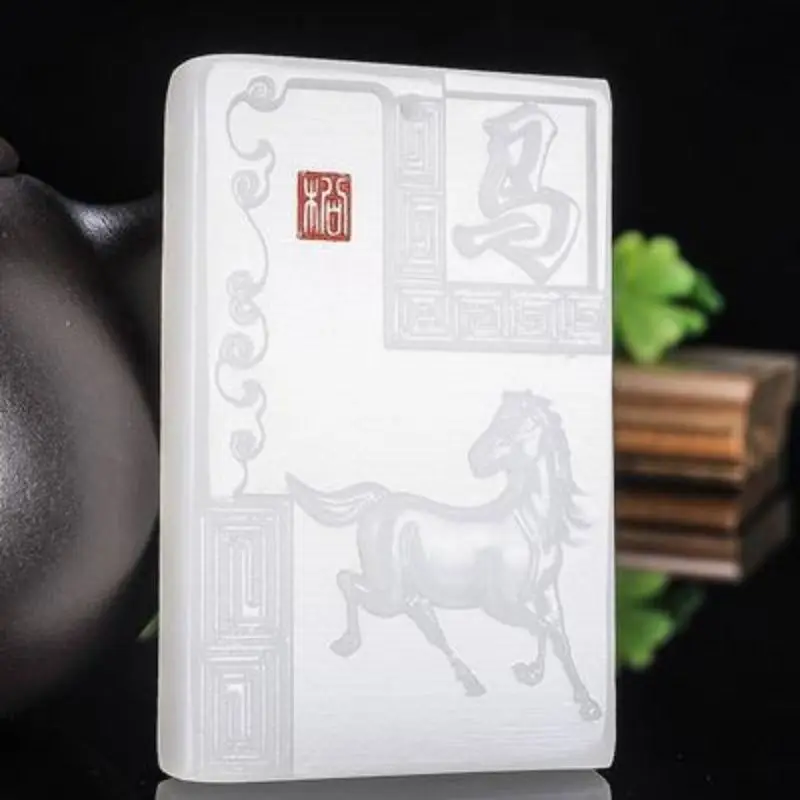 

Natural White Jade Twelve Zodiac Pendant High-grade White Jade Zodiac Pendant Zodiac Jade Necklace Pendant Jade Pendant