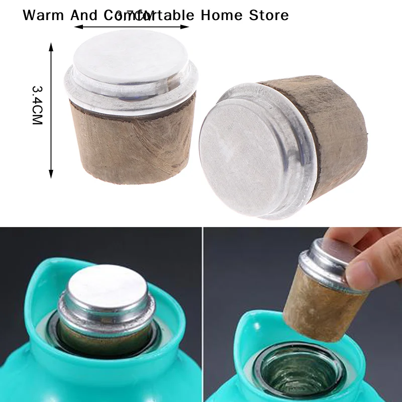 【SE】2Pcs Sealed Wood Thermo Bottle Stopper Replace Thermo Pot Lid Cork Plug Kettle Accessories Durable Bottle Lid Cap