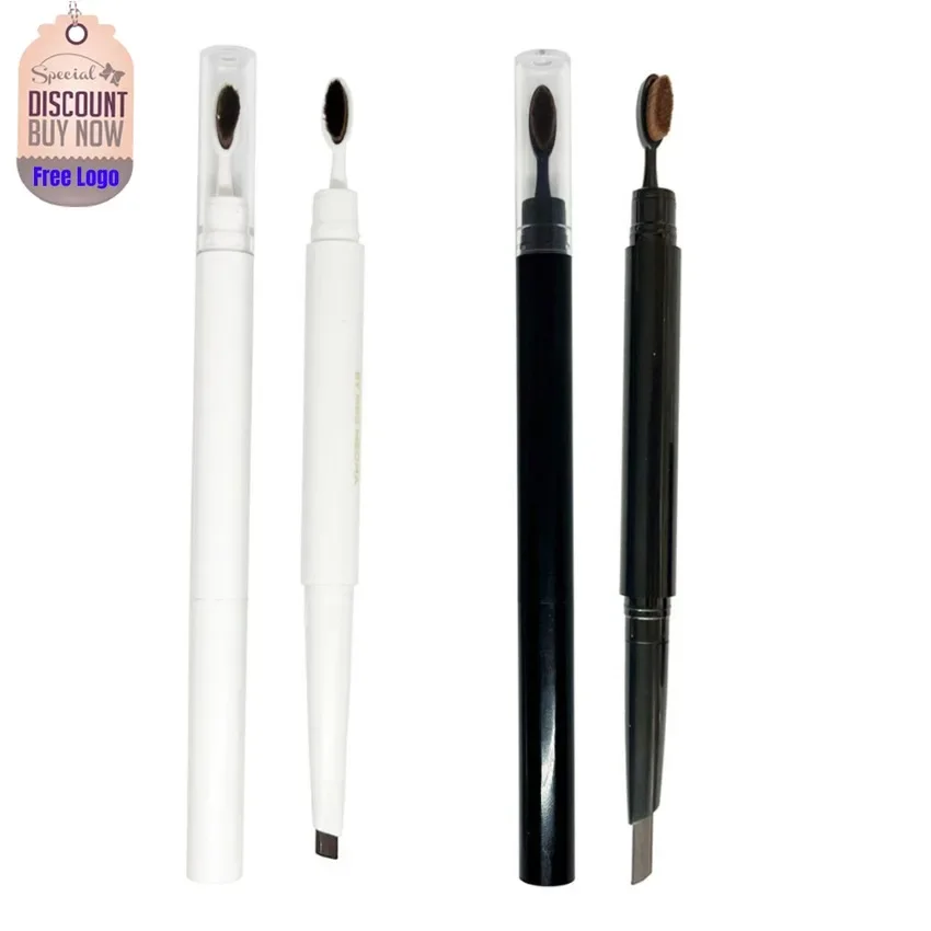 Crayon Eyeblogueur Double Tête avec Brosse, Imperméable, Longue Durée, Facile à Appliquer, miles des Yeux, Maquillage en Vrac, Marque Privée, 6 Couleurs