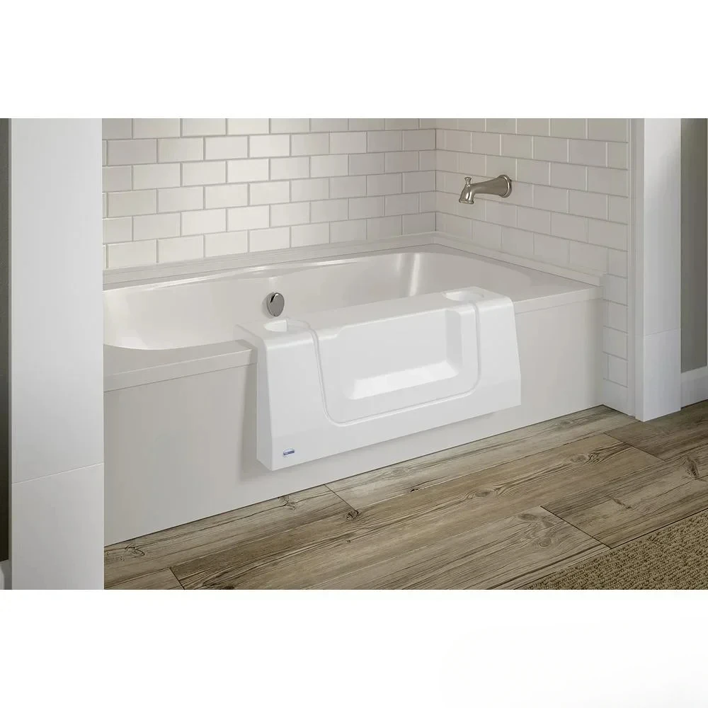 Walk-In Tub Accessibility Kit Convertible Bathtub Traditional Bath And Step-In Shower Large Size White Fast Installation