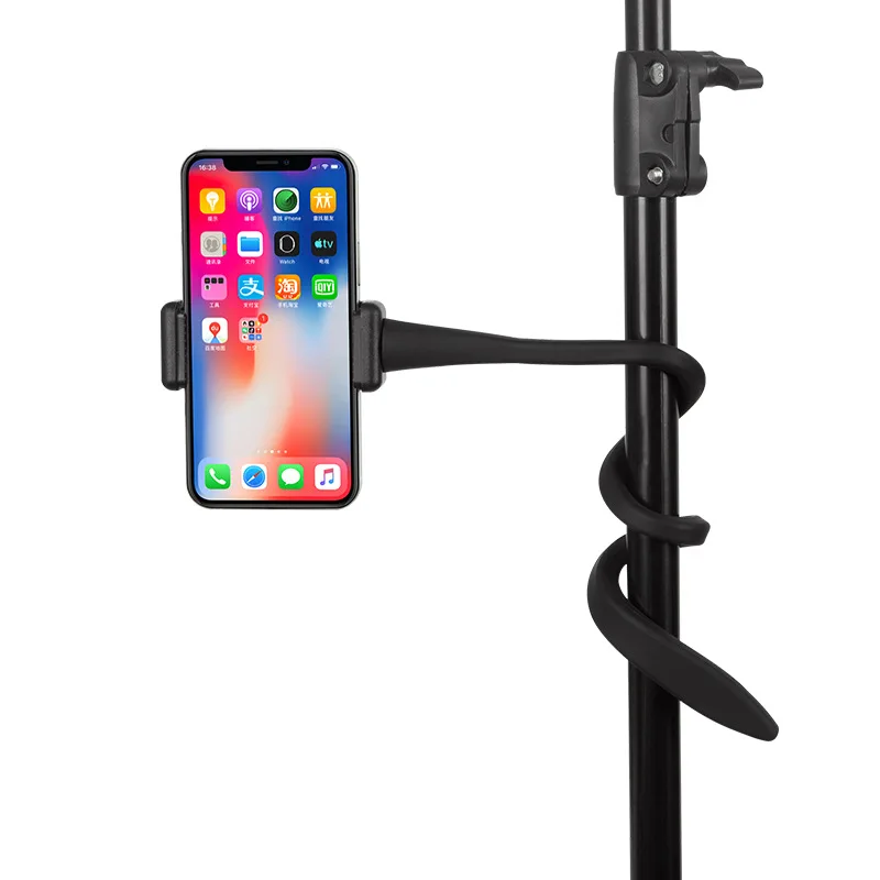 

Universal Flexible Phone Clamp Mount 360° Rotation Bracket for Tripod Pole Microphone Stand