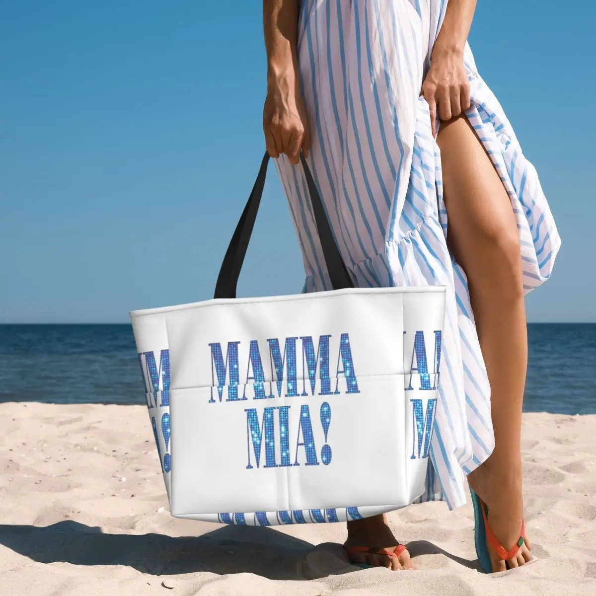 

Mamma Mia -disco Beach Tote Bag Sport Gym Yoga Duffle Large Tote Bag Women Travel Bag Fitness bag