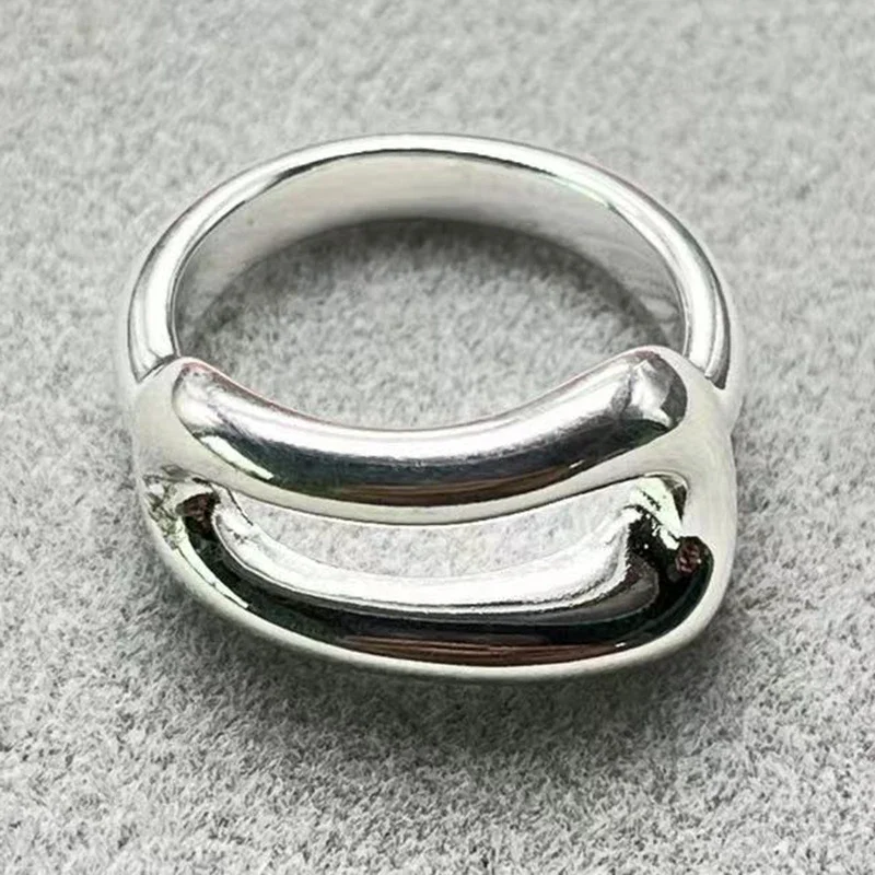 UNode50-anillo fino de alta calidad para mujer, diseño de moda europea y americana, joyería romántica para vacaciones, bolsa de regalo, 2023