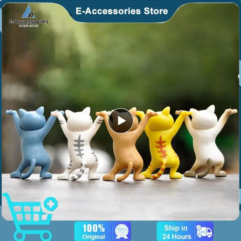 New Funny Cat Pen Holder Toy Hold Everything Cat Earphone Bracket Home Decoration Enchanting Dancing Cat Pencil Stand Anime Gift