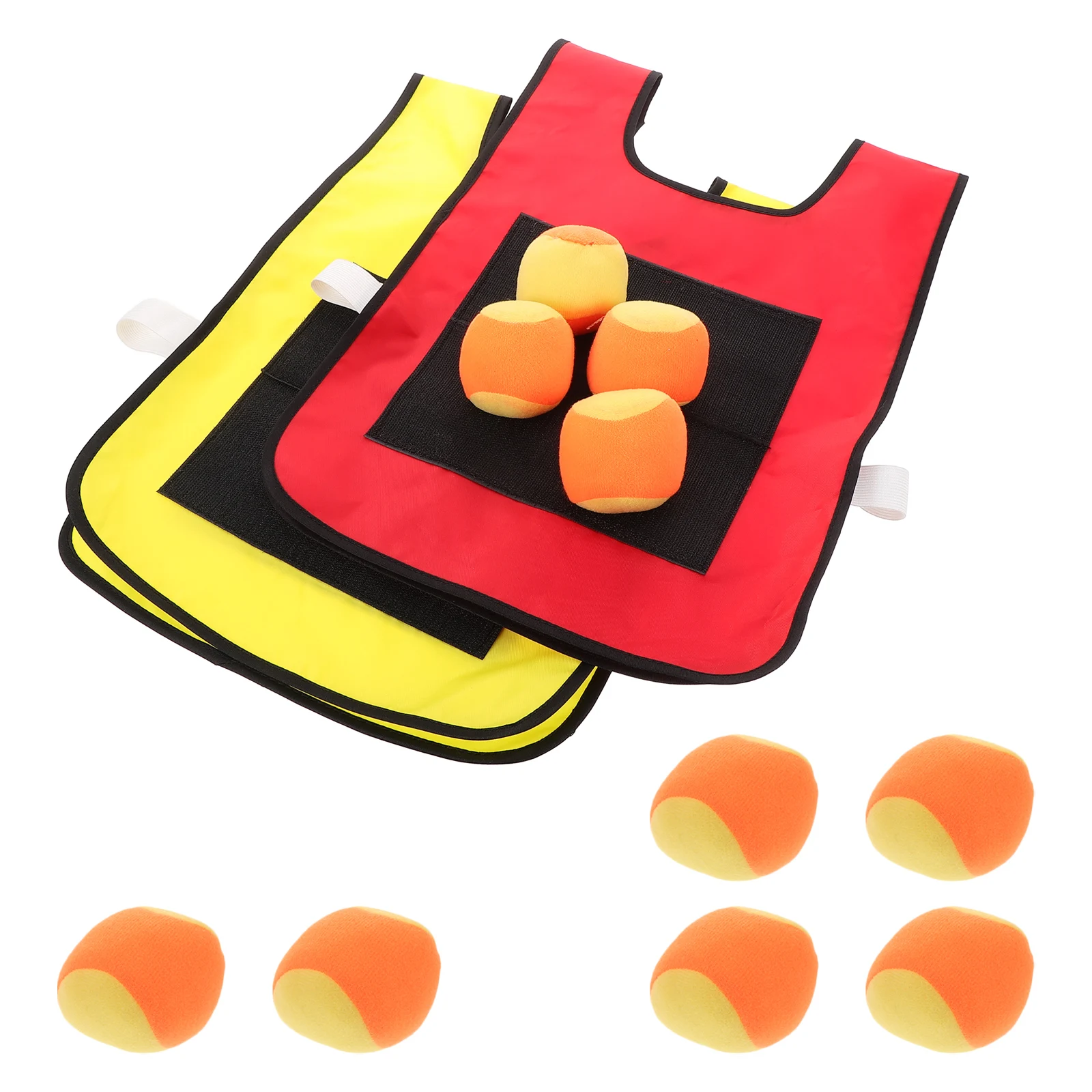 

1Set Sticky Ball Vest for Children 2 Vests 10 Sponge Balls Durable Game Ideal for Outdoor Toddler