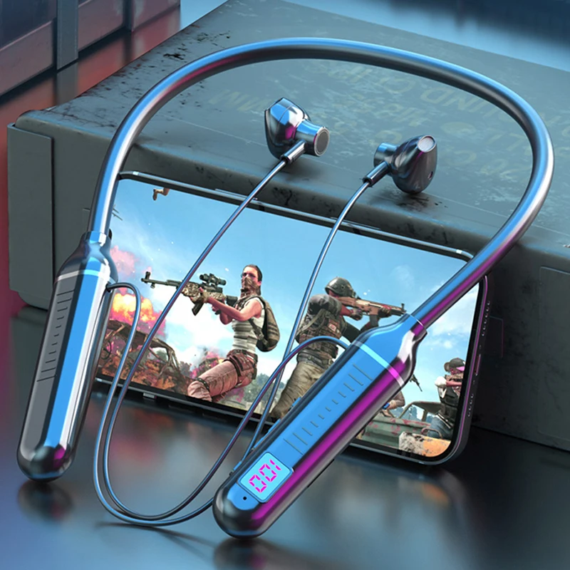 スポーツヘッドセット,Bluetoothワイヤレスhifiステレオヘッドセット,骨伝導ヘッドセット,防水ネックバンドヘッドセット,マイク付きのBluetooth,ks69,ipx5