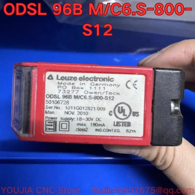 The new ODSL 96B M/C6.S-800-S12 optical ranging sensor function test is normal