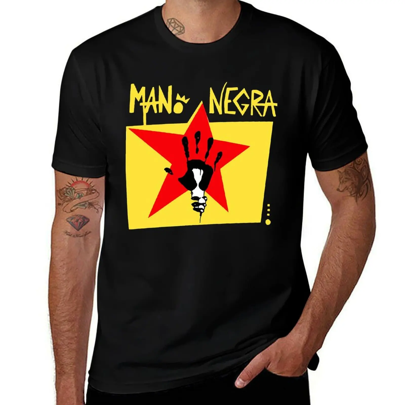 Mano Negra Cool Vintage T-Shirt Festival Casual Short Sleeve T-Shirt