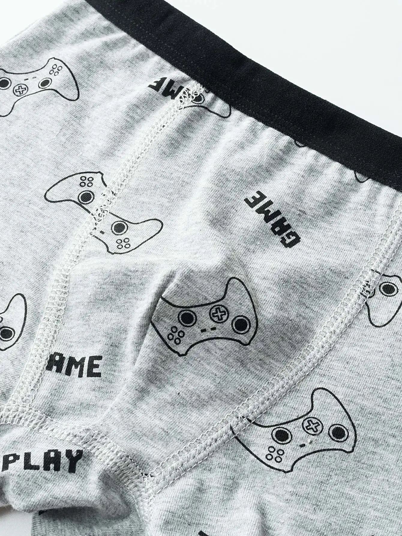Celana Boxer Cetak Tema Konsol Game Anak Laki-laki 4 Pak Acak Usia 4-10 Tahun Pakaian Dalam Sudut Datar Sejuk Pakaian Anak-anak