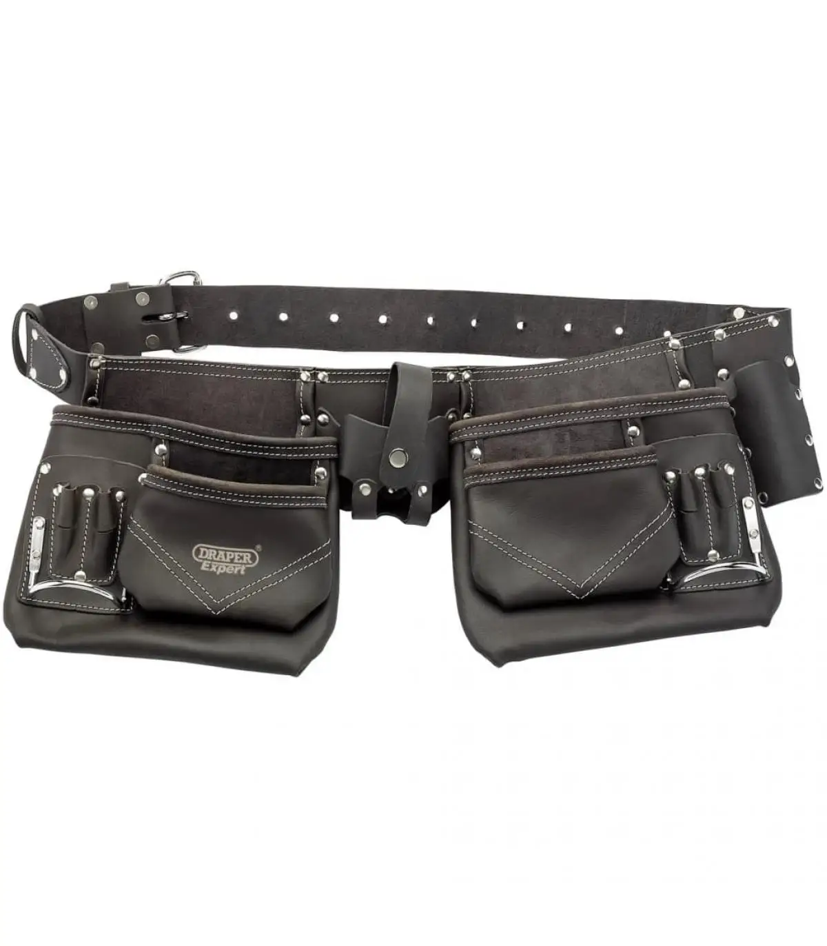 Tool Bags Draper Tools tool belt with pocket tanned leather 50 mm