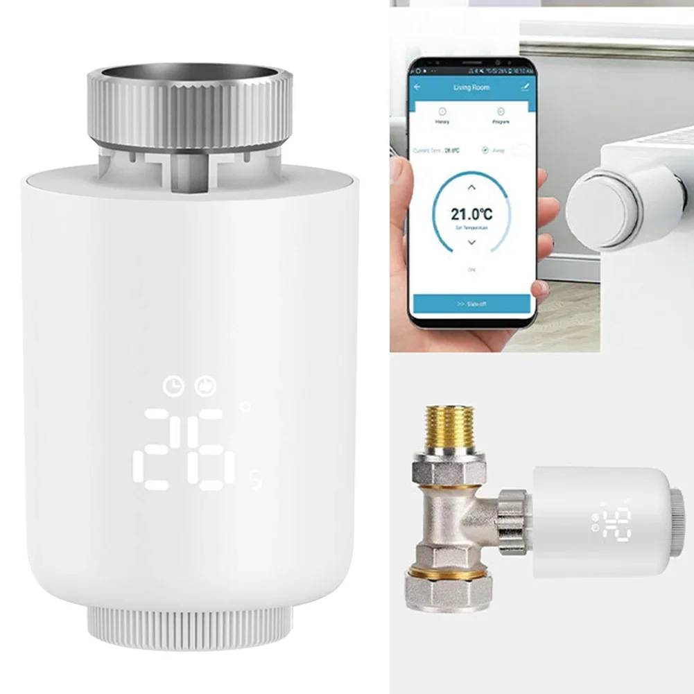 Intelligentes Heizkörperventil, programmierbare Heizkörperregler, einfache Installation, Thermostat, präzise Temperaturgenauigkeit -10–50