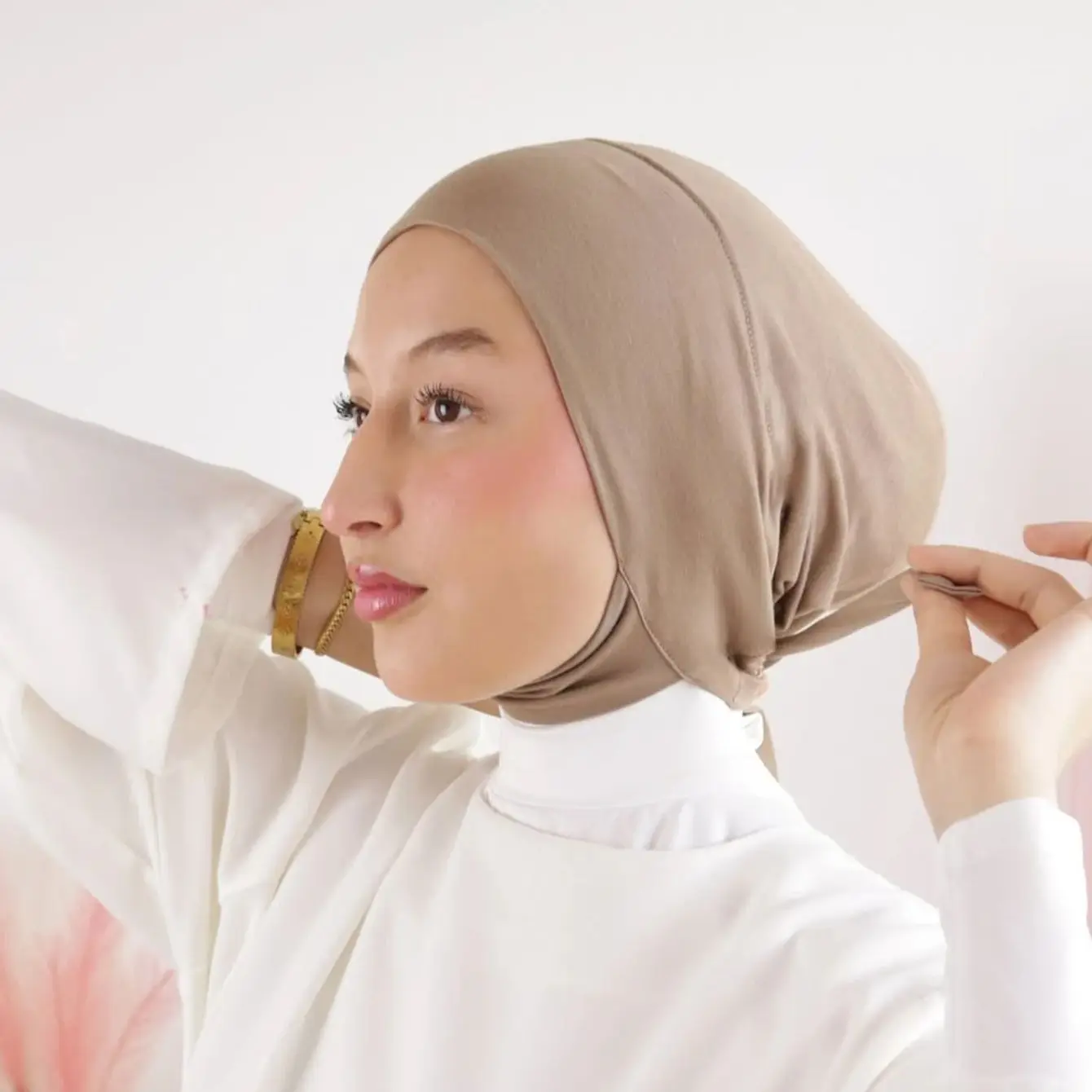 

Мусульманский трикотаж, нижняя шапка, хиджаб, шляпа с внутренним ремешком, женская мусульманская бандана, шапка-бини, арабский капот, шапки, повязки, шапочки Skullies